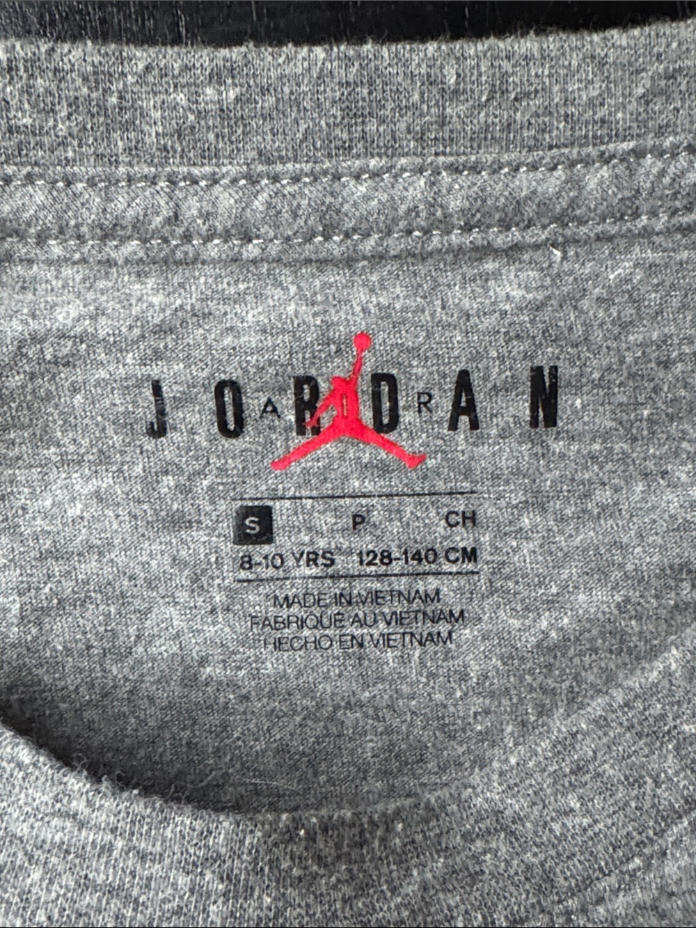 Jordan Gray Short-Sleeve Tee with Red and Black Graphic - Picture 3 of 4